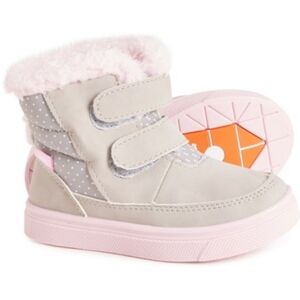 Oomphies Charlie Girls 8C Pink/Grey fur mid boot
